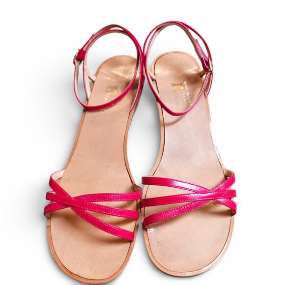 Browns Made in Italy Red Strappy Sandals - Size 38 (US 7.5/8) - With Box - Picture 13 of 13